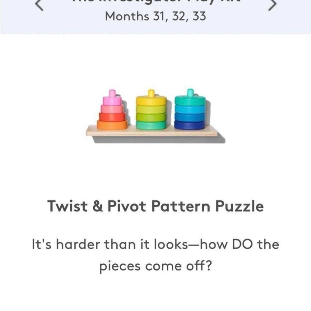 LOVEVERY Twist & Pivot Pattern Puzzle NWT
